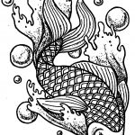 Coloriage Poissons Nice Poisson Style Chinois Coloriage De Poissons Coloriages