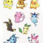 Coloriage Pokemon Evoli Et Ses Évolutions Frais Eeveelution Stickers Autocollants Pokemon Kawaii Par