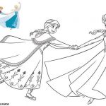 Coloriage Princesse Disney Reine Des Neiges Luxe Coloriage Princesse Disney Elsa Et Anna La Reine Des