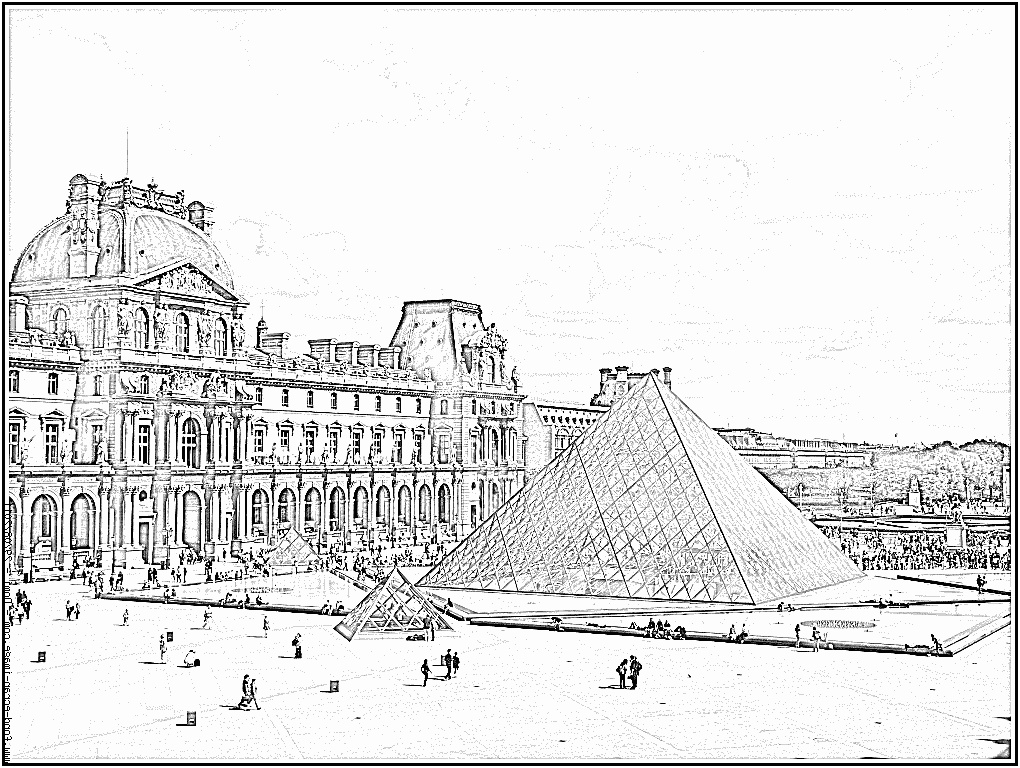 Coloriage Pyramide Nice Coloriage La Pyramide Du Louvre à Imprimer Pour Les
