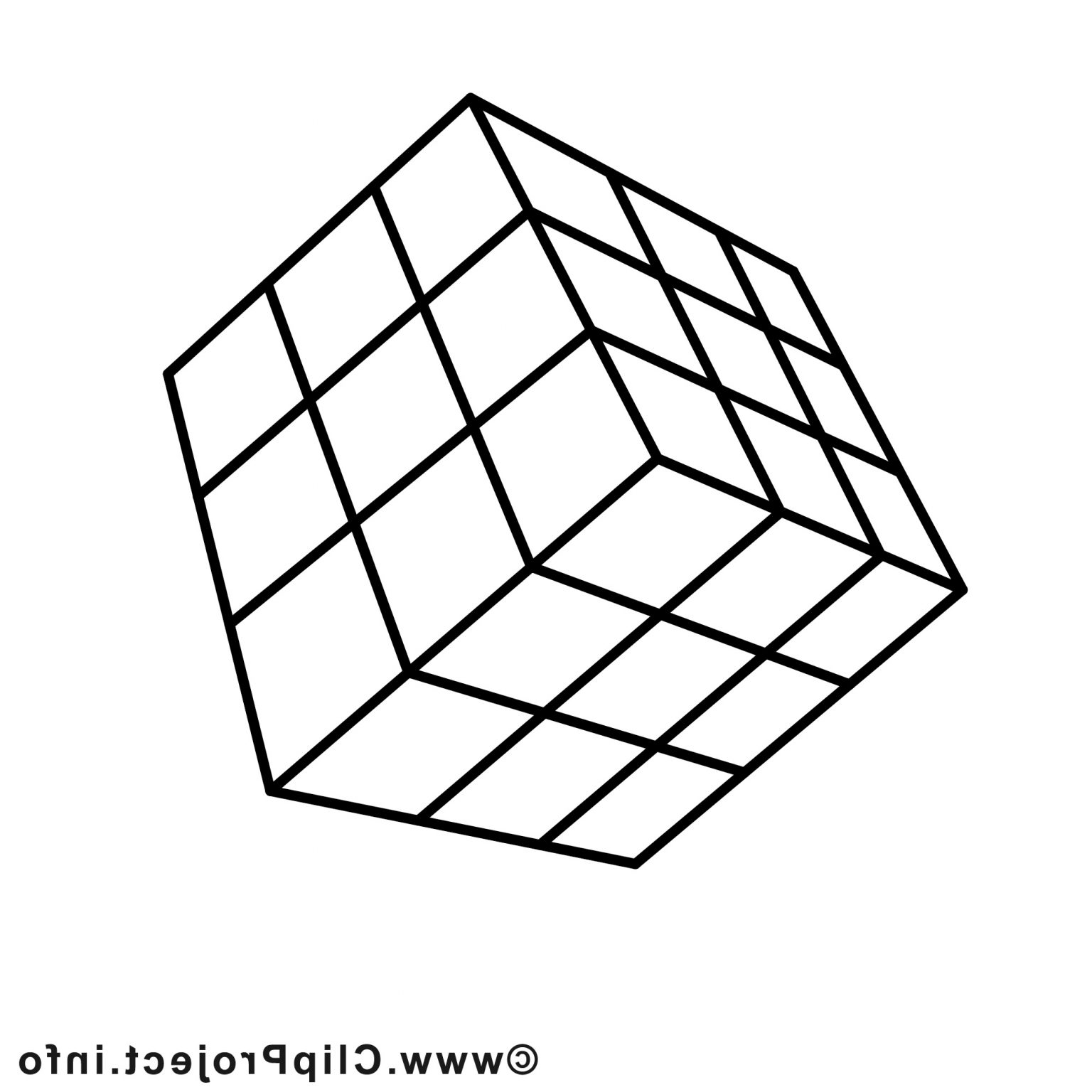 Coloriage Rubik&amp;#039;s Cube Nice Cube De Rubik Clip Art – École Image à Colorier L école