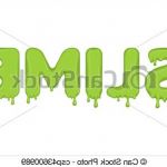Coloriage Slime Nice Slime Vert Fait Mot Smudges Fait Lettres Liquide