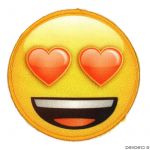 Coloriage Smiley Amoureux Nice Ecusson Thermocollant Emoji Amoureux 65 Mm Etiquette