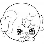 Coloriage Squishy Frais Dolly Donut Dog Shopkin Coloring Page