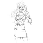 Coloriage Super Girl Luxe Supergirl 24 Super Héros – Coloriages à Imprimer