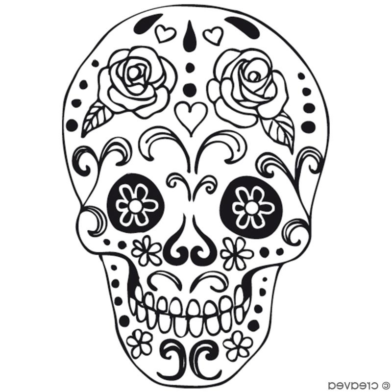 Coloriage Tete De Mort Mexicaine Luxe Tampon Bois Tête De Mort Mexicaine 4 X 5 2 Cm Tampon