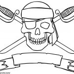 Coloriage Tete De Mort Pirate Génial Coloriage Logo Pirate Tete De Mort Epees Dessin