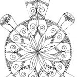 Coloriage Tortue Mandala Élégant Coloriage Mandala Animaux Marins à Imprimer