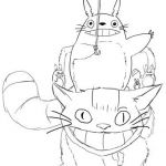 Coloriage Totoro Nouveau Totoro And Cat Bus Coloring Page Pyrogravure
