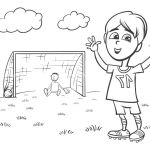 Coupe Du Monde Coloriage Frais Black And White Cartoon Illustration Of Cute Boy Playing