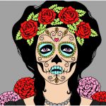 Crane Mexicain Coloriage Inspiration Dessin De Crâne Mexicain Femme Colorie Par Membre Non