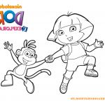 Dora Coloriage Élégant Babouche Et Dora Dansent