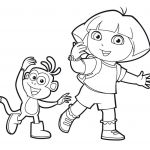 Dora Coloriage Élégant Coloriage Dora à Imprimer Dora Avec Babouche Dora En