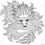 Dragon Chinois Coloriage Élégant Dragon Chinois En Zentangle Style De Tatoo Coloriage