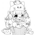 Kawaii Coloriage Nice Razielle Cupcake Lineart At By Yampuff On Deviantart