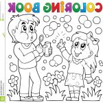 Livre De Coloriage Élégant Enfants De Livre De Coloriage Avec Le Kit De Bulle