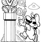 Mario Odyssey Coloriage Unique Coloriage Mario Et Plante Carnivore Dessin Gratuit à Imprimer