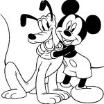 Mickey Mouse Coloriage Meilleur De Mickey And Pluto Mickey Gives Pluto A Hug Mel