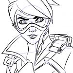 Overwatch Coloriage Meilleur De Learn How To Draw Tracer Face From Overwatch Overwatch