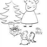 Peppa Pig Coloriage Luxe Coloriage Peppa Pig Noël A Imprimer
