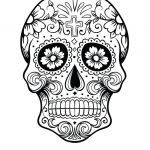 Tete De Mort Mexicaine Coloriage Élégant Une Tête De Mort En Sucre Décorée D’arabesque à Colorier