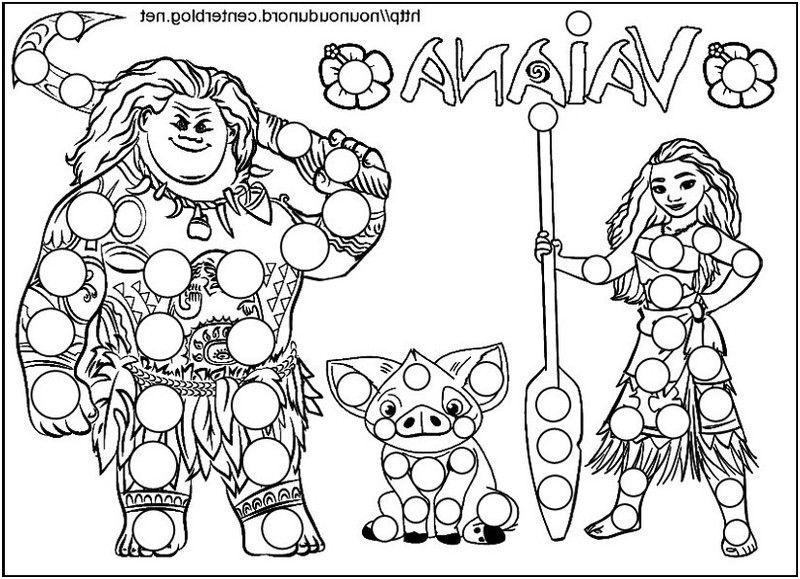 Vaiana Coloriage Inspiration Coloriage A Gommettes