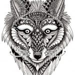 Coloriage Animal Mandala Luxe Foxy Wolf Group 481×664