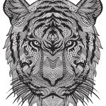 Coloriage Animal Mandala Nice Coloriage Adulte Animal Tigre Difficile Antistress Dessin