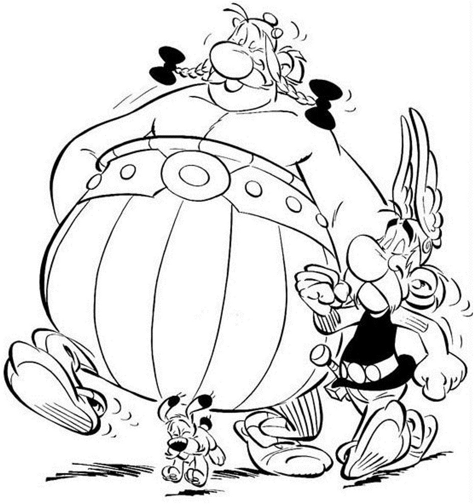 Coloriage Astérix Obélix Luxe Asterix And Obelisk Walking With Euphoric Mood Coloring