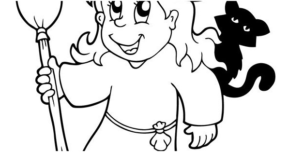 Coloriage Halloween sorciere Gentille Inspiration Coloriage Halloween sorciere Gentille Élégant Collection