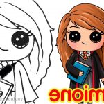 Coloriage Harry Potter Kawaii Frais Follow Along To Learn How To Draw Hermione Granger From J