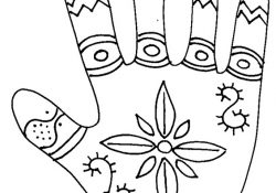 Coloriage Mains Génial Imprimer Le Coloriage De La Main Graphique Fleur Tête à
