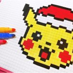 Coloriage Pikachu Noel Meilleur De Christmas Pixel Art How To Draw Santa Claus Pikachu
