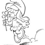 Coloriage Stroumphette Nice The Smurfs Smurfette Smelling A Flower Coloring Page