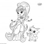 Shimmer Et Shine Coloriage Luxe Coloriage Shimmer Et Shine Princess Samira And Nazboo The