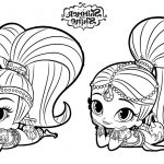 Shimmer Et Shine Coloriage Nice Shimmer And Shine Coloring Pages Rest On The Floor Free