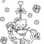 Coloriage A Imprimer Hello Kitty Unique Coloriage A Imprimer Hello Kitty Sur Le Manege De Chevaux