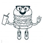 Coloriage Burger Inspiration Coloriage Hamburger à Imprimer Momes