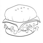 Coloriage Burger Meilleur De Coloriage De Cheeseburger A Imprimer