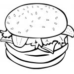 Coloriage Burger Nice Colouring Pages Of Burger Clip Art Library