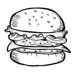 Coloriage Burger Nouveau Burger And Fries Drawing Burger And Fries Drawing Delux