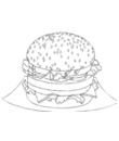 Coloriage De Hamburger Luxe Hamburger Coloriage De Hamburgers à Imprimer Toupty