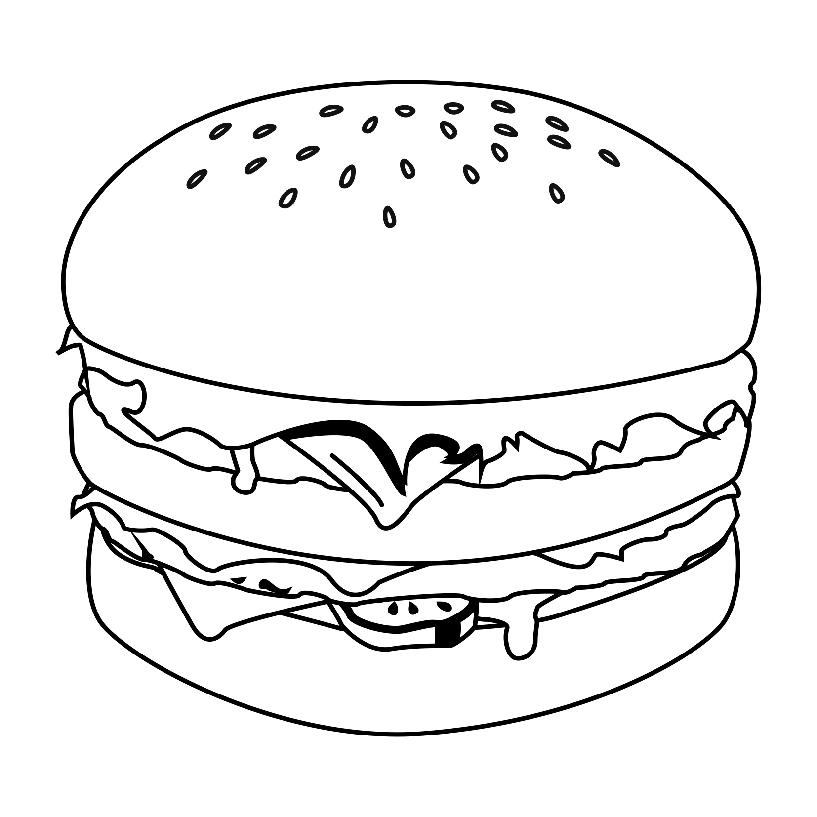 Coloriage De Hamburger Unique Coloriage Hamburger à Imprimer