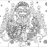 Coloriage De Pere Noel À Imprimer Élégant Père Noël Avec Ses Cadeaux Noël Coloriages Difficiles