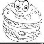 Coloriage Hamburger Kawaii Frais Cheeseburger Coloring Page Sketch Coloring Page