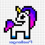 Coloriage Pixel Licorne Génial Pixel Art Facile Licorne – Dessin Licorne