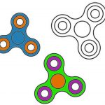 Coloriage Spinner Luxe Hand Spinner Coloring Pages For Kids And How To Draw