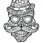 Coloriage Squelette Mexicain Nice Coloriage Crâne En Sucre Mexicain Moustache Et Chapeau