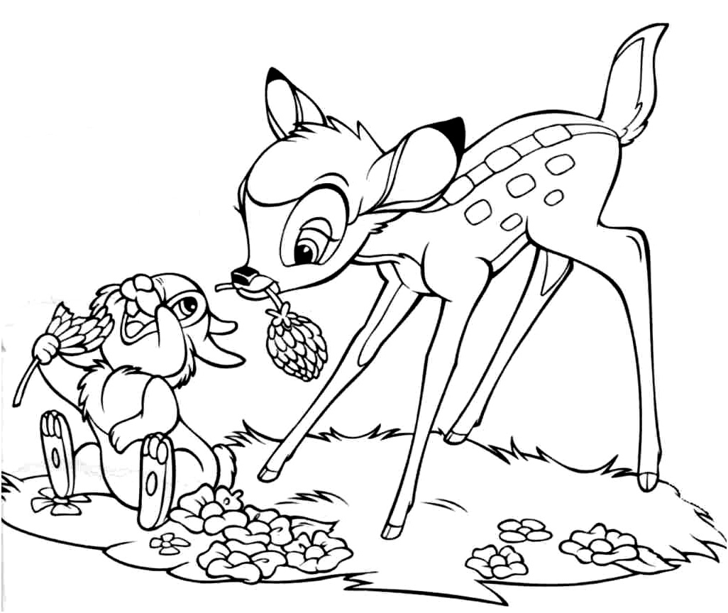 bambi coloring pages