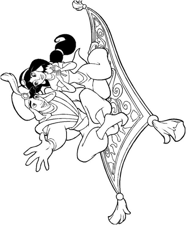 aladdin et jasmine sur le tapis volant 1928
